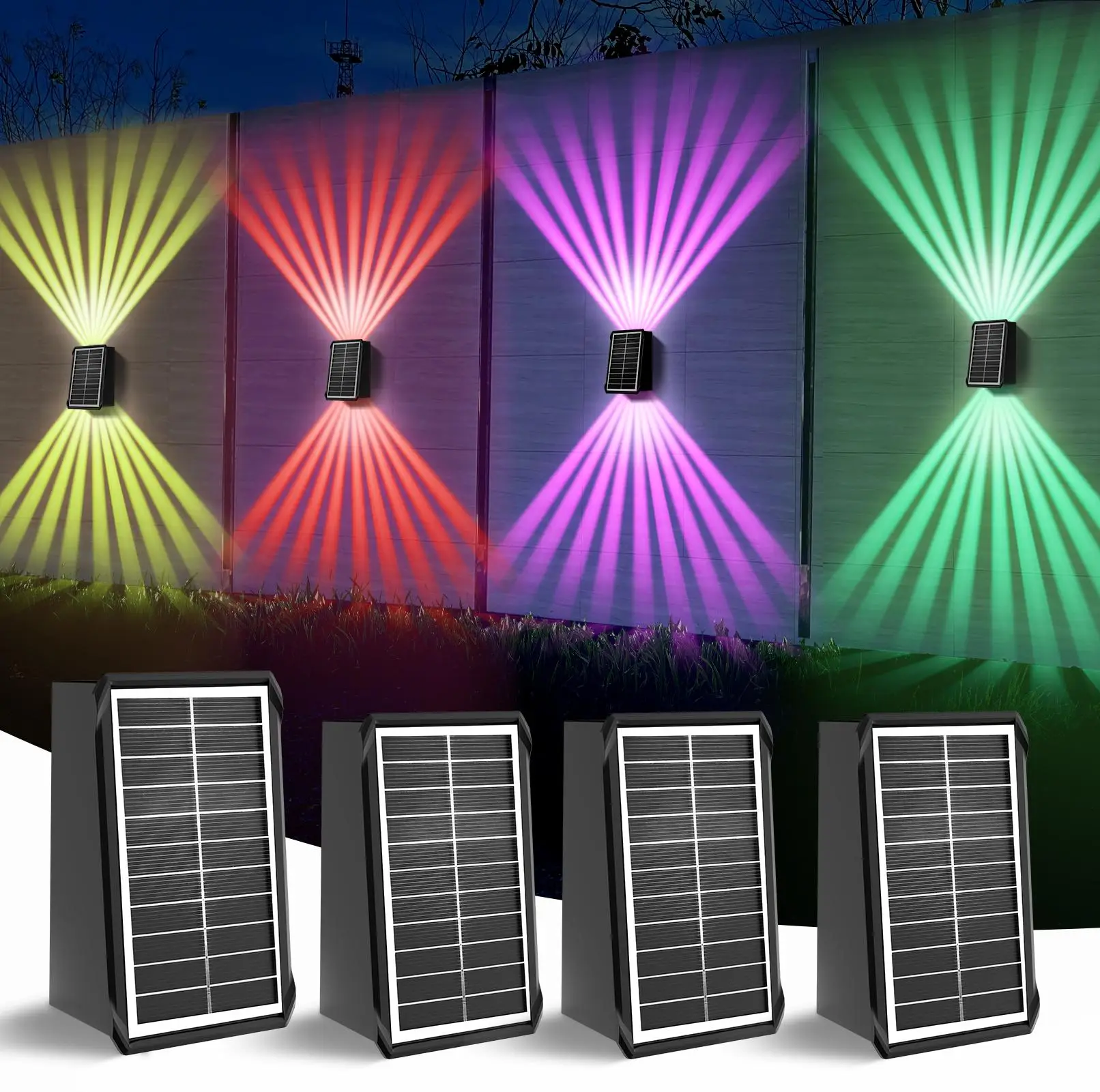 Solar Powered Wall Lights Up and Down IP65 Waterproof LED Light with Auto Dusk to Dawn Glow Design for Garden Decorative Lighting solar lights outdoor