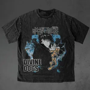 JUJUTSU KAISEN MEGUMI DIVINEDOGS VINTAGE ANIME OVERSIZEDT-SHIRT 1