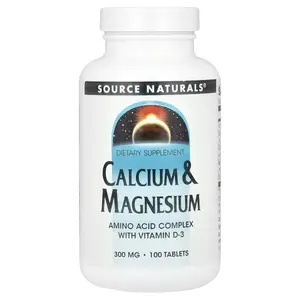 Source Naturals Calcium & Magnesium, 100 Tablets