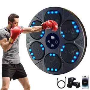 Boxing Mat | Boxing Gloves | Interactive Boxing Trainer, for gyms and home use, improves reaction time and coordination, suitable for boxing enthusiasts, wall-mounted, modern fitness equipment, a great Christmas gift for sports lovers.