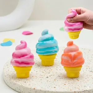 Adorable Ice Cream Squishy Squeeze Toy, Soft Slow Rising Sensory Fidget Toy, Perfect for Kids' Play & Party Activity Supplies