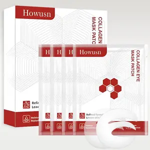 Deep Collagen Hydrogel Eye patch (4 Pairs), Affordable Glass Glow Skincare Mask, Korean Skincare, Anti-aging, Drooping Eyelid, Puffiness, DEPUFFS UNDER-EYE BAGS, Firming & Moisture Facial Mask.