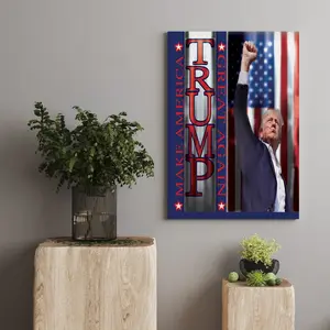 Trump MAGA Design #1 Art Print - Custom Printed Canvas Art for Patriotic Support