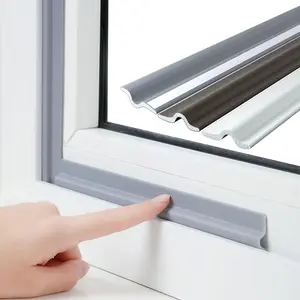 118 Inch Window Draft Stopper  Door Seal Strip Self Adhesive, Window Insulation Tape and Door Side Weather Stripping Soundproof, Door Bottom Sweep Noise Gap Blocker (T Shape, Grey)