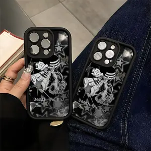 Death The Kid Anime Phone Case Gothic Anime Design Compatible with iPhone 11/12/13/14/15/16 (Pro Max/Plus) Anime Fans Goths Unique Protective Case