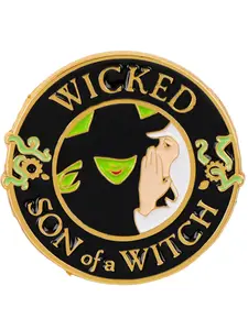 Mysterious Witch Round Design Enamel Brooch, Vintage Punk Badge, Perfect Halloween Party Accessory for Bags, Clothing, Hats, Fashion Accessory