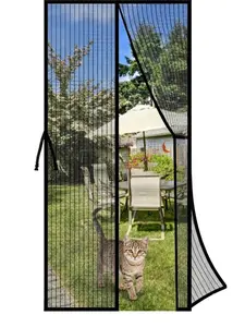 Magnetic Screen Door Mesh - 36 x 82 Inch | Hands-Free Pet & Kid Friendly Entry