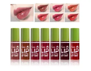 Lip Tint Stain Set,7 Colors Water Tint Lip Stain Long Lasting Waterproof Mini Liquid Lipstick,Moisturizing Natural Tinta Para Labios,Multi-Use Lip and Cheek Tint for Women Lip Makeup Gloss Lipgloss long-lasting cruelty free Cosmetic  Glossy Moisturize