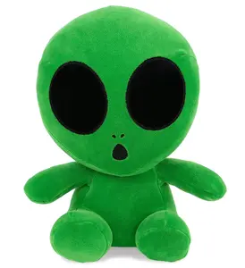 DOLLIBU SNUG-MOOSHIES Fluffy Stuffed Toy - 12" Green Alien Plush, Fluffy Stuffed Toys