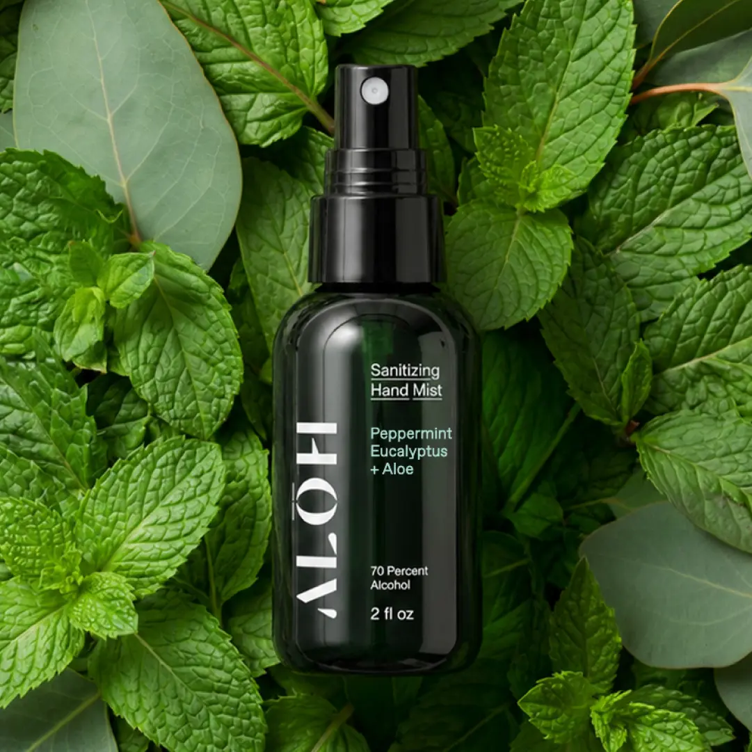 ALOH Hand Sanitizer Spray 3-Pack, Peppermint Eucalyptus – 99.9% Germ Protection