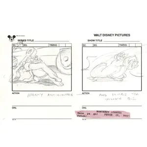 Chip n Dale Rescue Rangers Original Production Animation Storyboard Walt Disney FIRST EPISODE 1988 A130