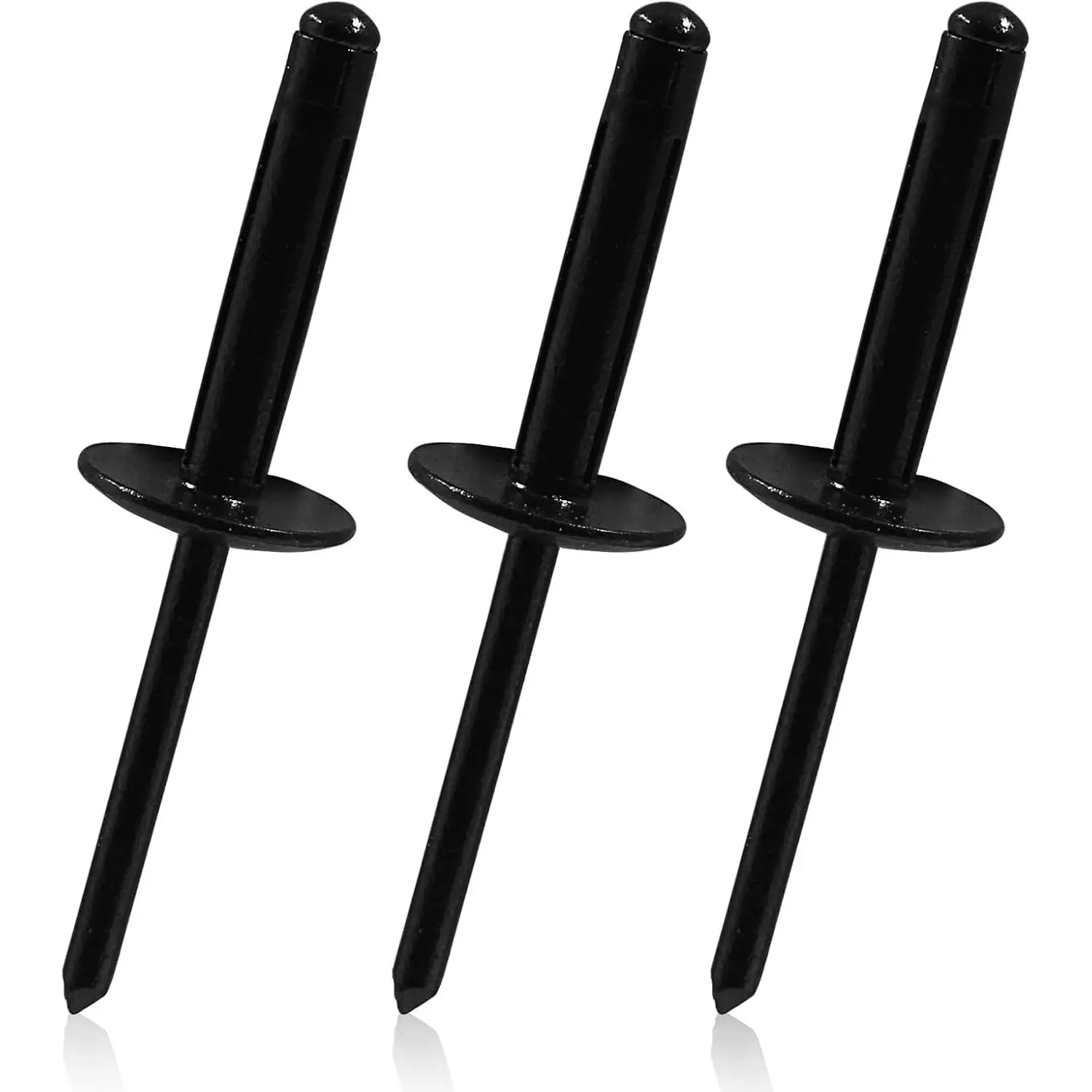 50 count Black Aluminum Tri-Fold Exploding Pop Rivets 3/16 Large Flange,3/16''x1'' Large  Tri Grip Pop Blind Rivets Exploding for Kayak,Automotive & Furniture
