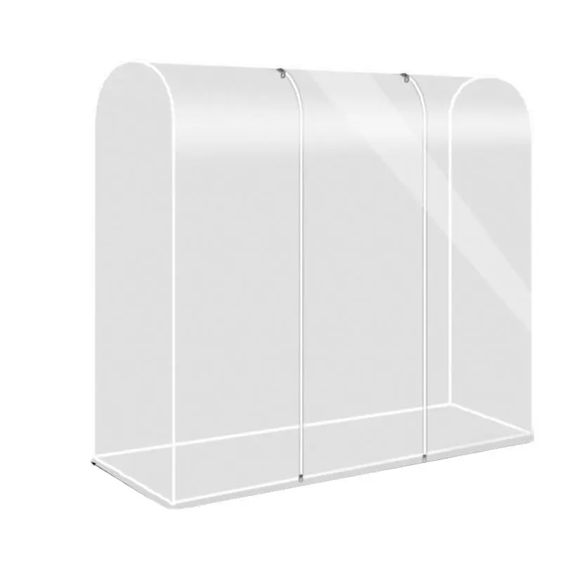 Transparent Clothing Dustproof Cover for Floor Standing Racks | Full Clear Clothes Protector for Overcoats Durable Cover