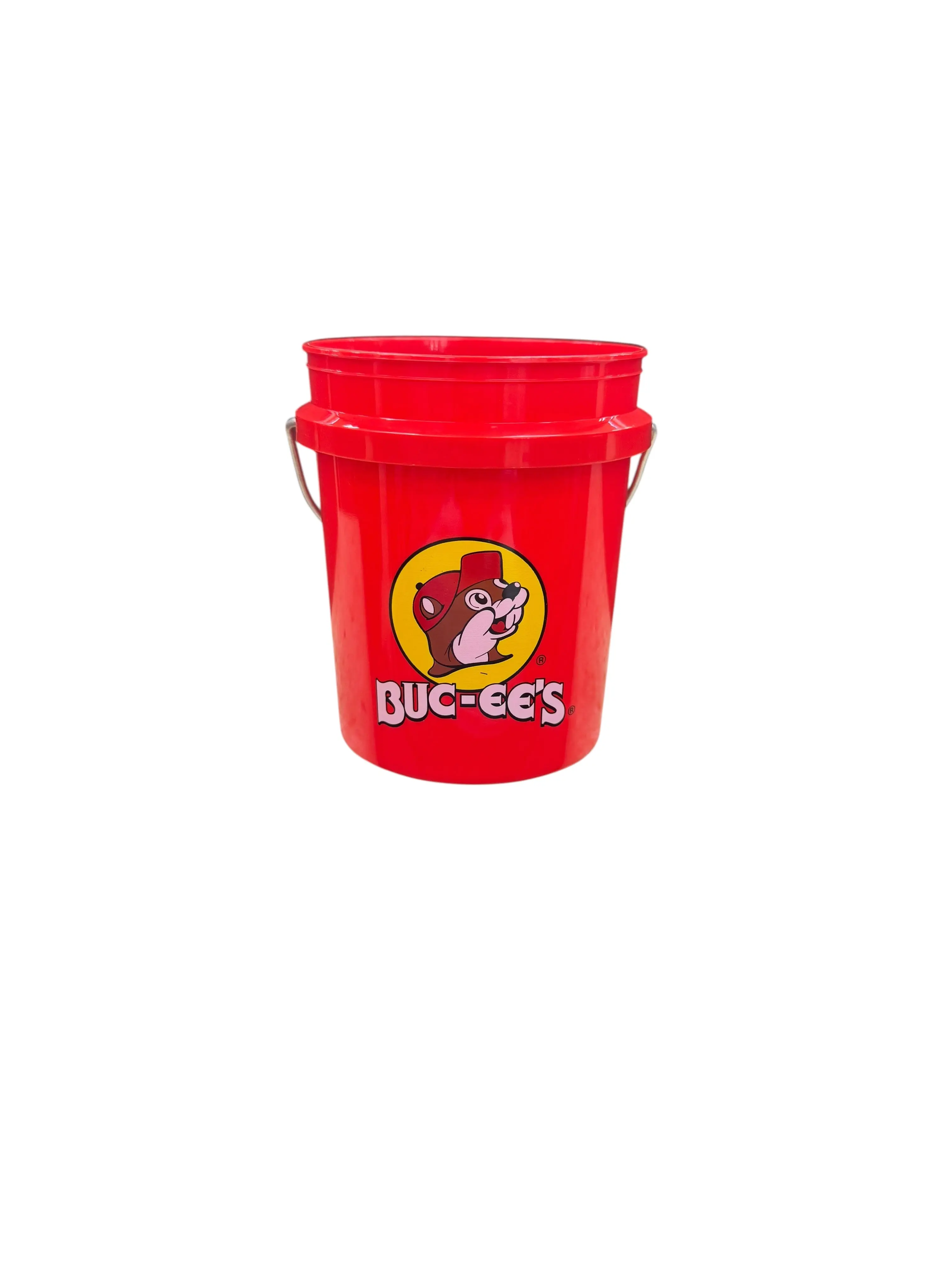 Buc-ee’s Mini Bucket - Bucees Mini Red Bucket, 18 Ounce Portable Container with Handle, Plastic Storage Pail