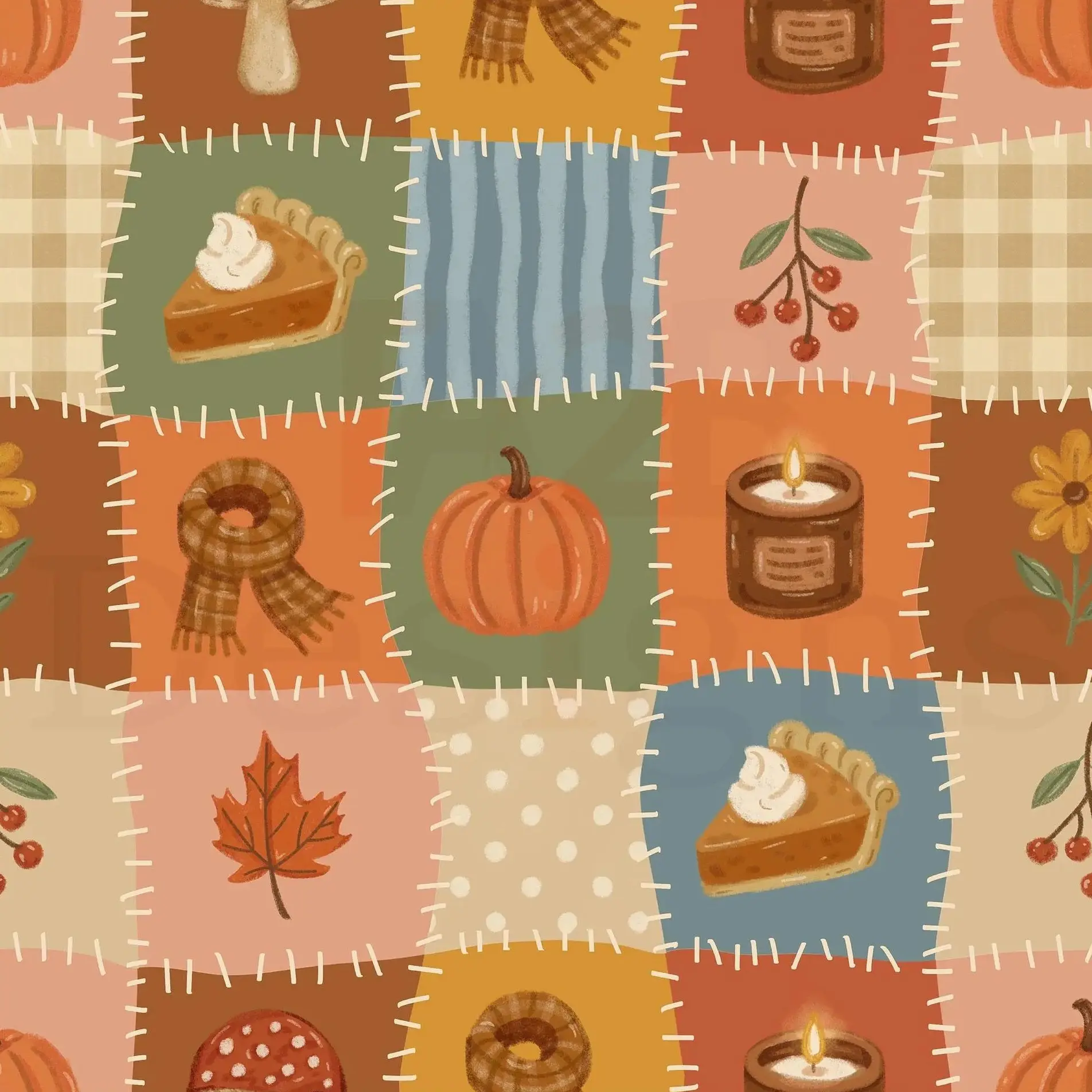 Fall Seamless Pattern, Autumn Pattern Fabric, Pumpkin Fall Seamless , Fall Paper, Repeat Pattern, Background Scrapbook, notebook wrapping paper, book wrapping paper, gift wrapping paper