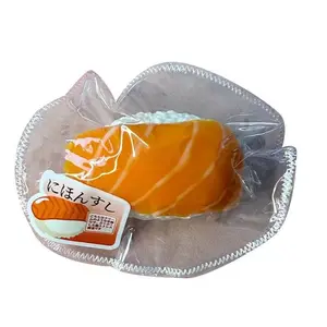 Japanese Salmon Sushi Squishy, Creative Simulation Silicone Stress Relief Rebound Fidget Toy