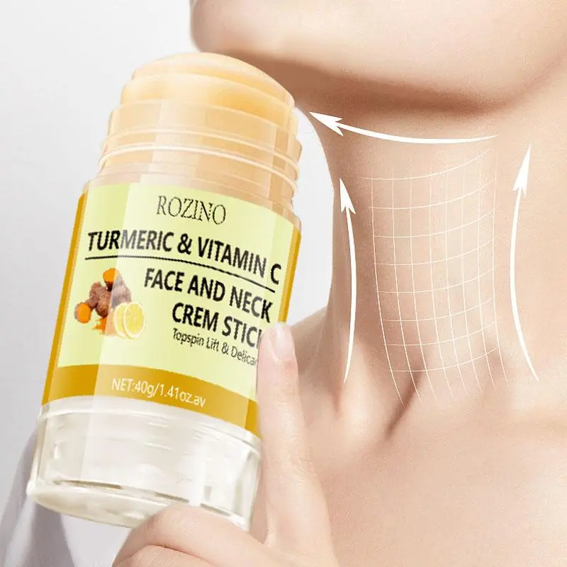Turmeric & Vitamin C Face & Neck Stick, 1 Box Portable Brightening & Tighten and Lift Neck Cream Stick, Neck Care Product for Women & Men, Moisturizer, Skin Care, Neck Firming Stick, Beauty Products