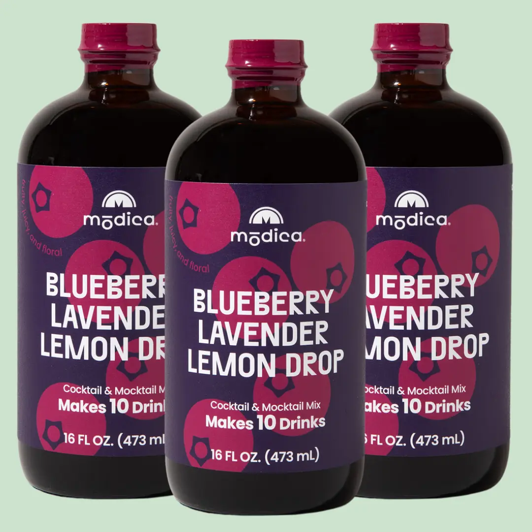 Blueberry Lavender Lemon Drop Mix- 3 Pack Bundle. Makes 30 Cocktails and Mocktails