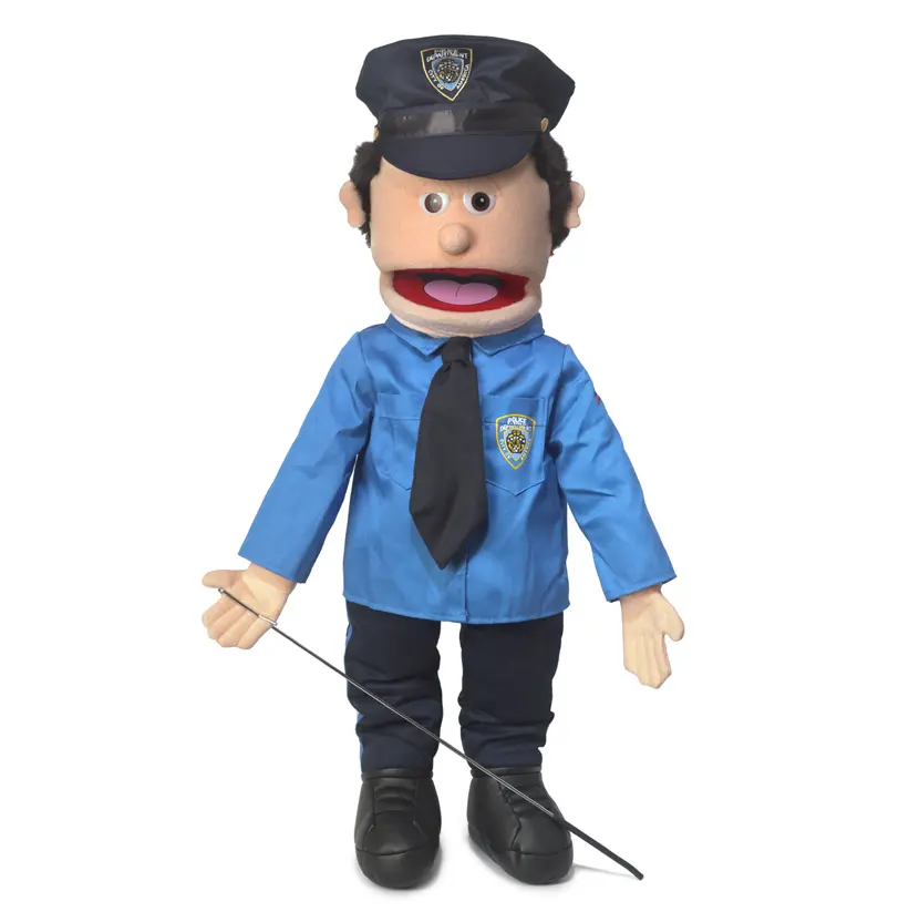 Policeman Puppet, Peach Skin (25")