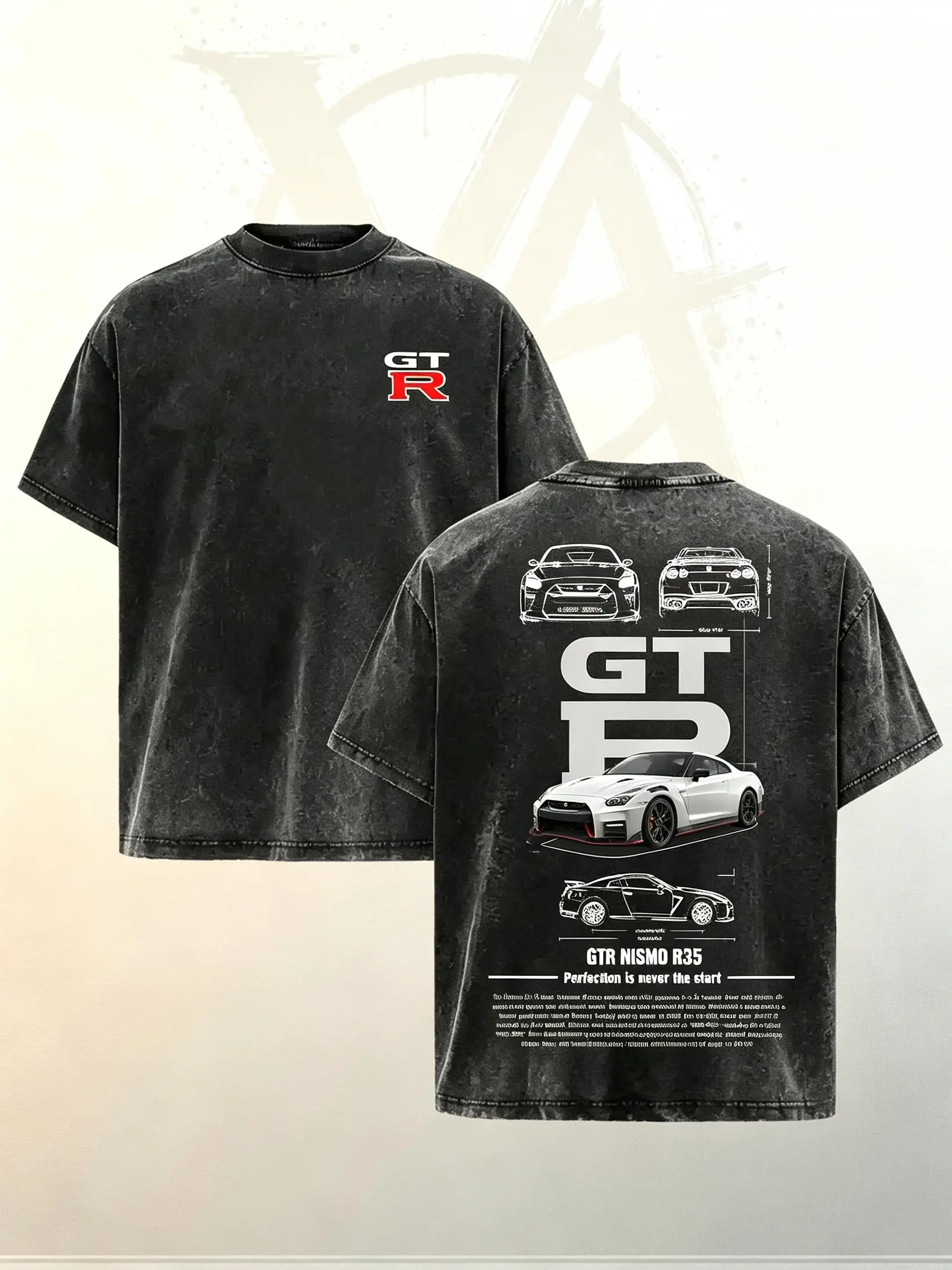 [AVT]Vintage Washed GTR R35 Graphic T-Shirt | JDM Racing Culture Streetwear | Y2K Unisex Cotton Casual Tee for Men, Women & Couples,graphic streetwear t-shirt gift,trendy t-shirts,invincible shirt,humor shirt,symbol t-shirt,funny car guy,student shirt