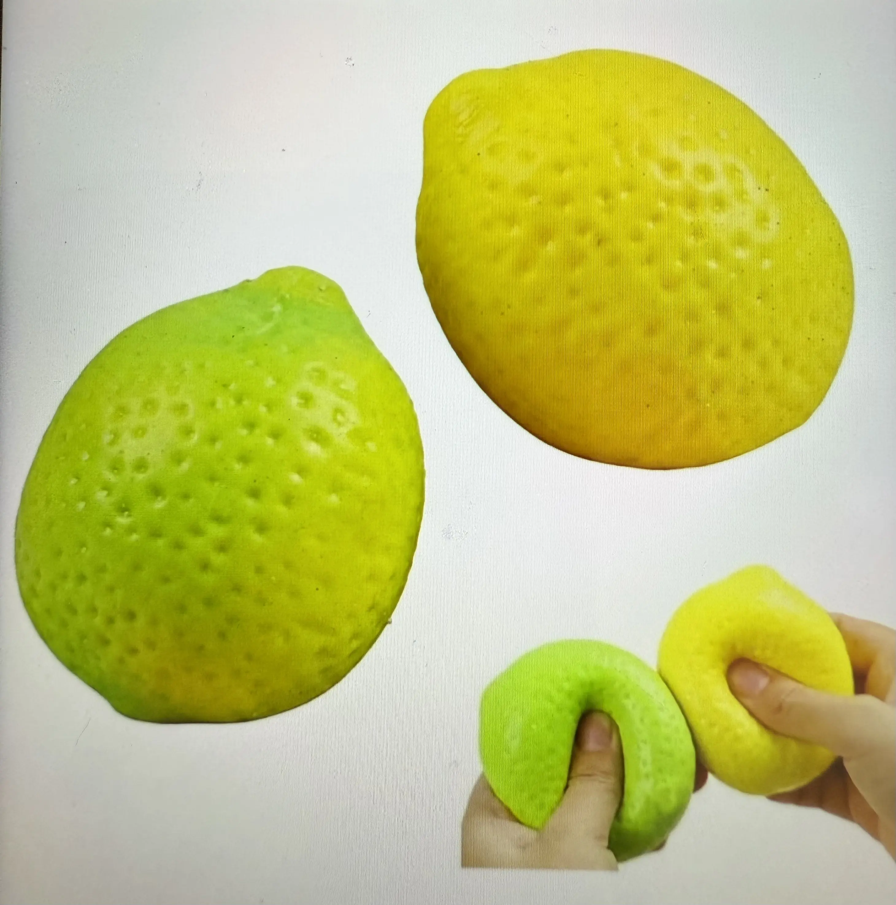 Crunchy Squishy Lemon-Lime Green FruitFidget Toy, Crispy Bead-Filled ASMRSqueeze Item for Desk Sensory Play &Gifting (Stress Relief Novelty Product)