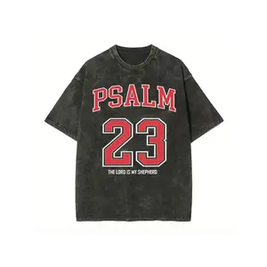 washed, classic letter size 23 printed T-shirt, high-quality wax printed cotton retro fashion brand T-shirt, suitable for summer T-shirt with a certain thickness, holiday gift