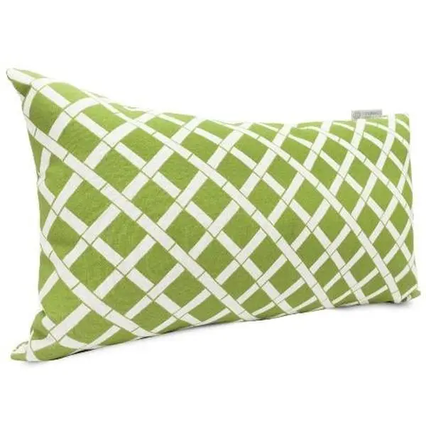 Majestic Home Small Sage Bamboo Pillow - Fade-Resistant, UV-Protected Polyester Soft Furnishing for Bedding, Living Room Decor, Indoor/Outdoor Use