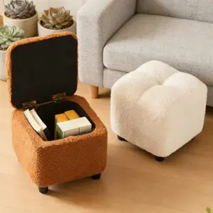 Storage Stool Sturdy Square Multifunctional Footrest Stool with Hidden Storage, Suitable for Hallways, Living Rooms, Bedrooms, Studies, Game Rooms, Bay Windows, Offices, and Nurseries ...