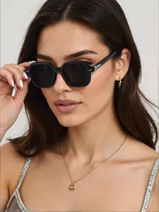 Women's Frame Acrylic Sunglasses, Square Sunglasses, Fashionable Uv400 Lenses, Travel Essential Accessory, Perfect for All Seasons