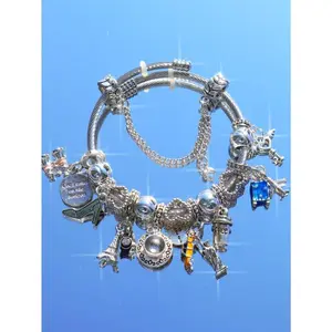 Travel Series Charm Bracelet Vintage Travel Pendant Adjustable Classic Fashion Bracelet With Coffee Suitcase Charm Gift For Friends