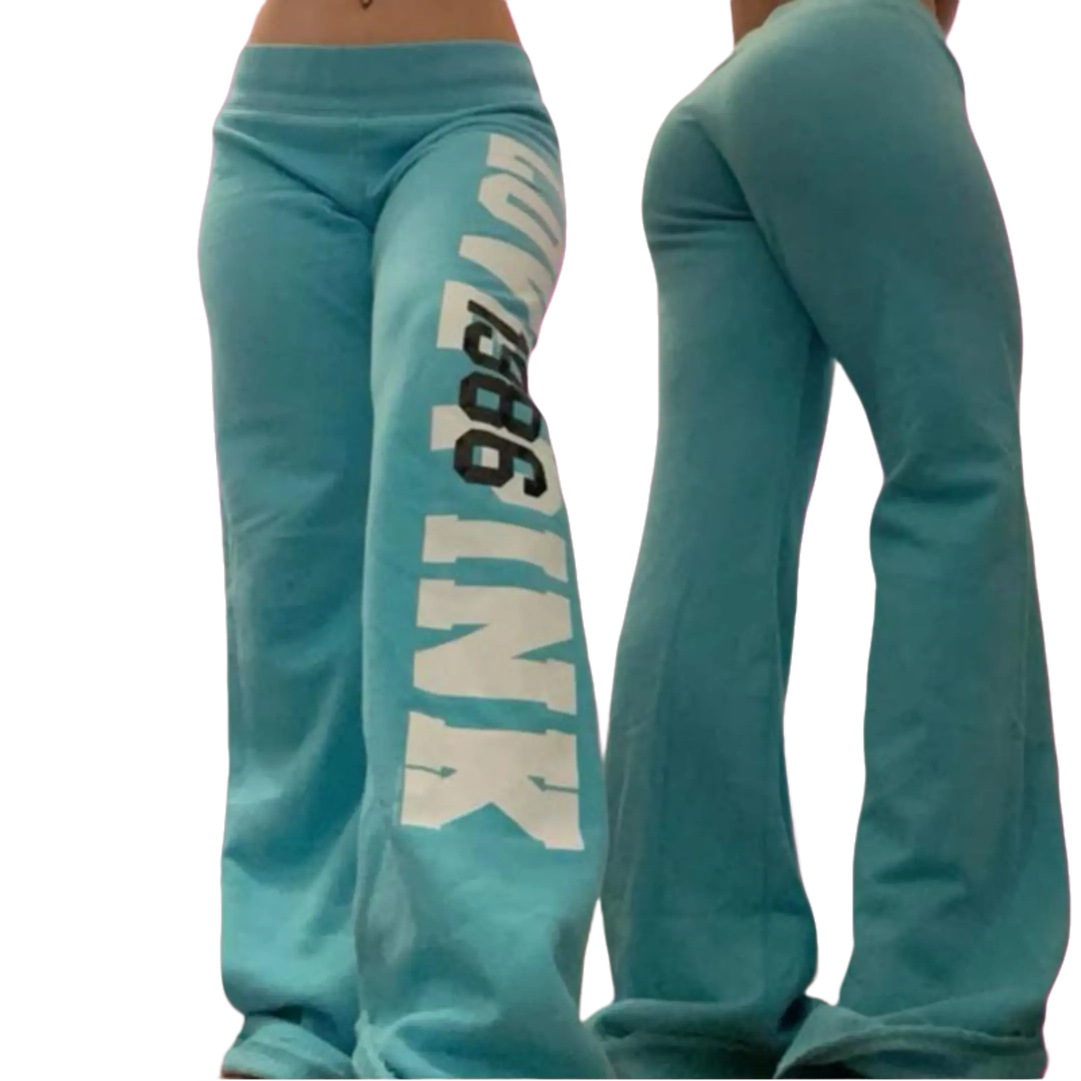 2000s American retro letter print casual trousers versatile hot girl style high street Harajuku style women's casual trousers Pants Womenswear
