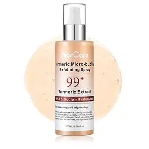 NorCare Turmeric Micro-bubble Exfoliating Spray 99+ with Jeju Carbonated Water for Daily Cleansing & Smooth Skin Texture
