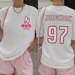 Arirang 2 Sided T Shirt, Kpop Boy Group Inspired Tee, Graphic Tees For Women, Fan Merch, Kpop Tour Concert Outfit
