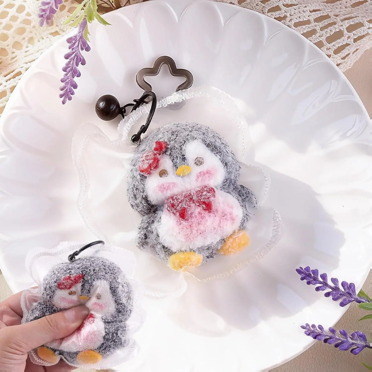 Anboor Matte Tissue-like Squeeze Toy - Penguin Squishies Toy, Ultra Soft Silicone Penguin Squeeze Fidget Toys Stress Relief for Kids Adults Autism Birthday Gifts
