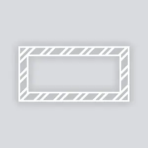 Varied Bias Stripes Rectangle Rim Clay Stencil