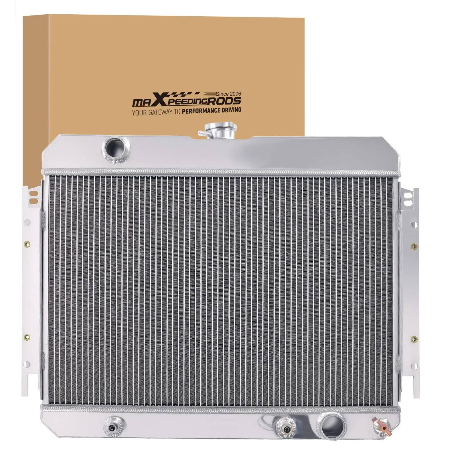 3 Row Aluminum Engine Radiator compatible for Chevrolet Bel Air 3.8L-7.0L 1963-1968 CU289