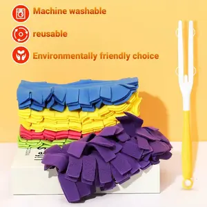 Fleece Dusters Refills, Washable Cleaning Dusters for Cleaning Ceiling Fan, Hardwoods, Window, Kitchen Floor, Duster Refill, Reusable Hand Dusters Scouring Pad