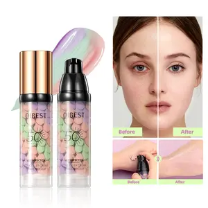 3-In-1 Color Correcting Primer SPF 50, Brightening Oil Control Moisturizer Cream, Long-Lasting Makeup Base for Flawless Skin Tone Moisturizing