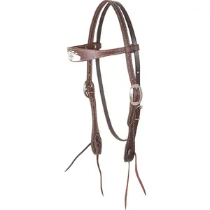 Martin Saddlery Card Suit Browband Headstall - Chocolate Leather