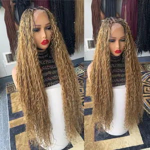 Dark Root Boho Color 27 Braided Wig - Long, Natural Brown Hair, Stylish Design, Perfect for Casual Outings and Special Occasions