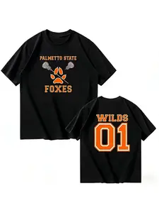 All for The Game Palmetto State Foxes Andrew Minyard Summer New Men's Top Fashionable, Casual, Loose and Comfortable T-shirt Y2k Unisex Harajuku Clothing Soft and Skin friendly Suitable for Both Men and Women Four Seasons Universal Couple's Style