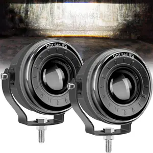 3.5 Inch Round LED Pod Lights, Anti-Glare Off Road Fog Driving Light, Spot Lights for Trucks Golf Cart ATV UTV 4x4 Pickup SUV Motorcycle Trailer (Pack of 2)