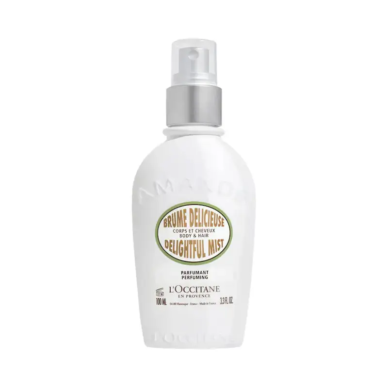 L'Occitane Soft Almond Hair & Body Mist Spray - Alcohol-Base Aromatic Body Mist with Natural Sweet, Vanilla Scents, Spritz Hair and Skin in a Single Step, for Scent Layering (Beauty & Personal Care)