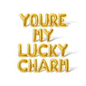 Letter Balloons - YOURE MY LUCKY CHARM 16" Inch Alphabet Letters Foil Mylar Balloon St. Patrick's Day Party Banner