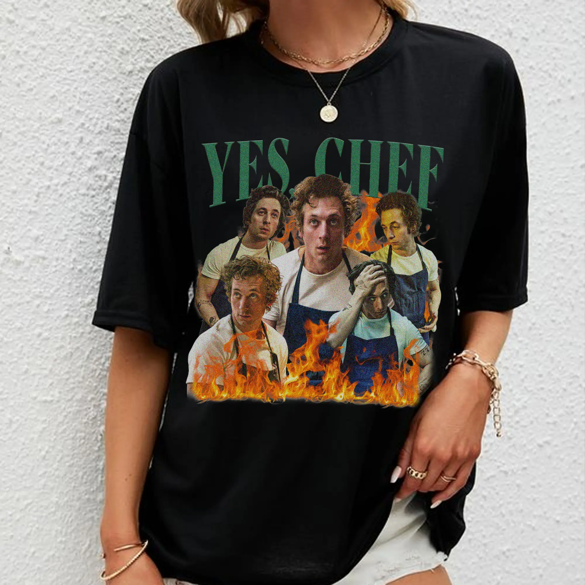 Vintage Yes Chef Shirt Retro Yes Chef Jeremy Allen White Shirt, Vintage Jeremy Allen White The Bear Cotton Fabric