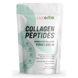LIVEGOOD Collagen Peptides – Hydrolyzed Collagen Powder with Hyaluronic Acid | 30 Servings