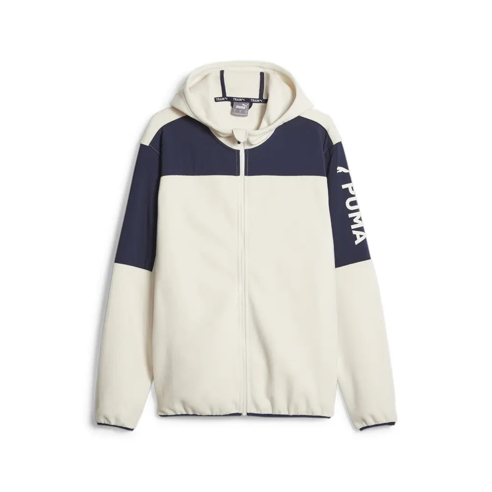 PUMA Mens Fit Hybrid Jacket Training Casual Outerwear Casual Fleece - Off White