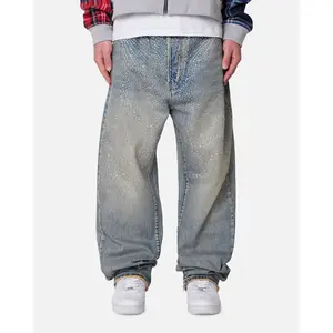 MNML Ultra Baggy Gem Denim Jeans Blue