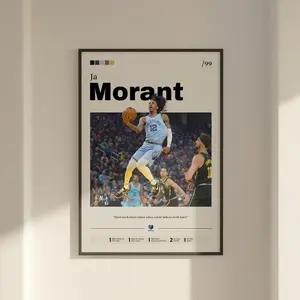 Ja poster M0rant , art, Basket print, Morant art Print