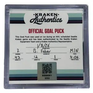 1.8.26 B. Faber #7 MIN Goal Puck